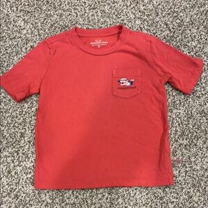 Vineyard Vines Red Short Sleeve Tee
